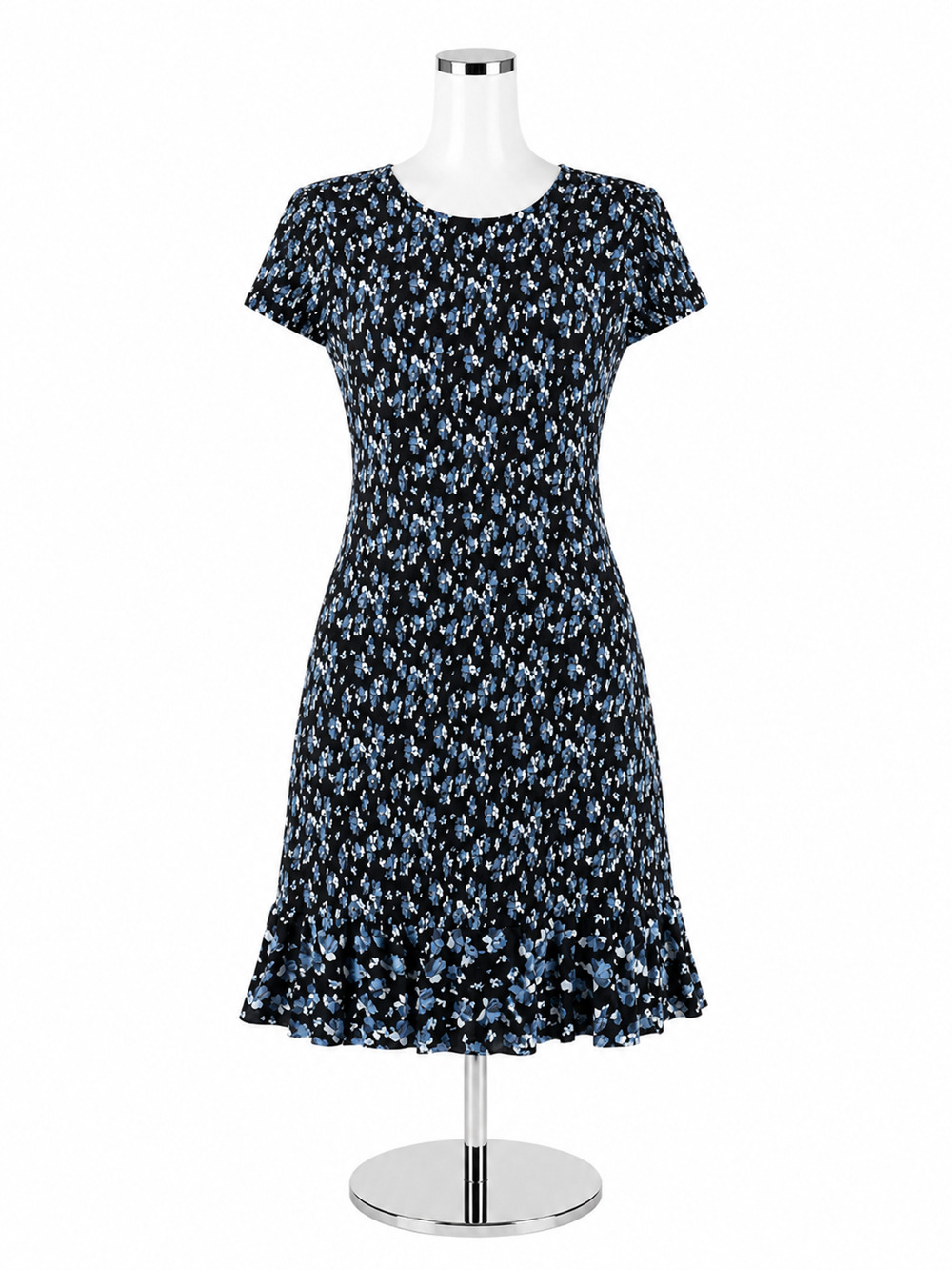 Michael Kors Navy & White Floral Short Sleeve Dress NWT | Size Medium